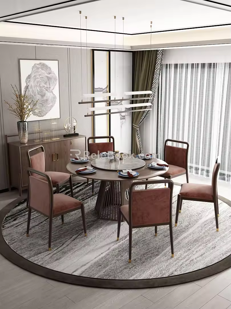 New Chinese-style private room 3d model