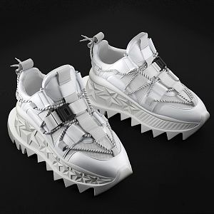 Modern Shoes High-top Shoes sneaker Basketball Shoes 3d model