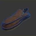 Cozy Orange Fabric Slippers With Yellow Sole And Colorful Trim For Daily Wear