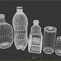 Assorted Beverages With Apple Juice 7UP Orange Juice Soda And Cherry Juice Cans