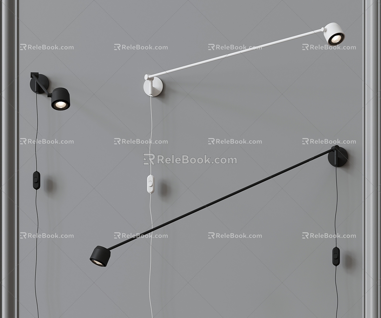 Modern wall lamp metal rocker wall lamp 3d model