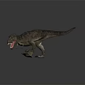 Realistic Tyrannosaurus Rex Dinosaur Model With Open Mouth And Detailed Skin