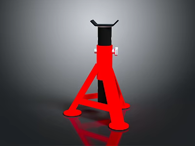 Red And Black Tripod Sturdy Support Tool For Home Daily Use 3d model