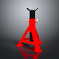 Red And Black Tripod Sturdy Support Tool For Home Daily Use 3d model