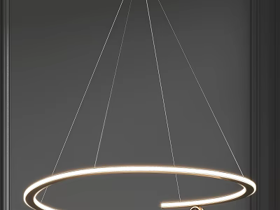 Modern Circular Chandelier With LED Light And Sleek Design For Living Room 3d model