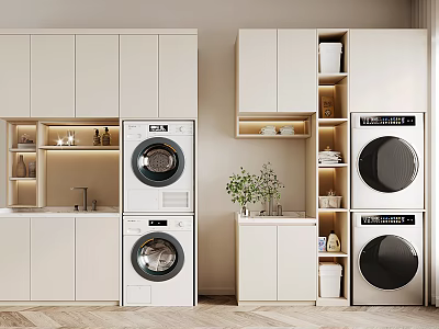 Modern Bathroom Cabinet With Sleek Design Ample Storage And Functional Shelves 3d model