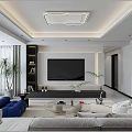 Modern Living And Dining Room Interior With Sofa Dining Table And Decorative Plants