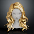 Realistic Human Head Mannequin With Natural Looking Golden Curly Hair Wig