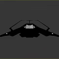 Futuristic Stealth Fighter Jet Design With Angular Black Wings And Cockpit Structure 3d model