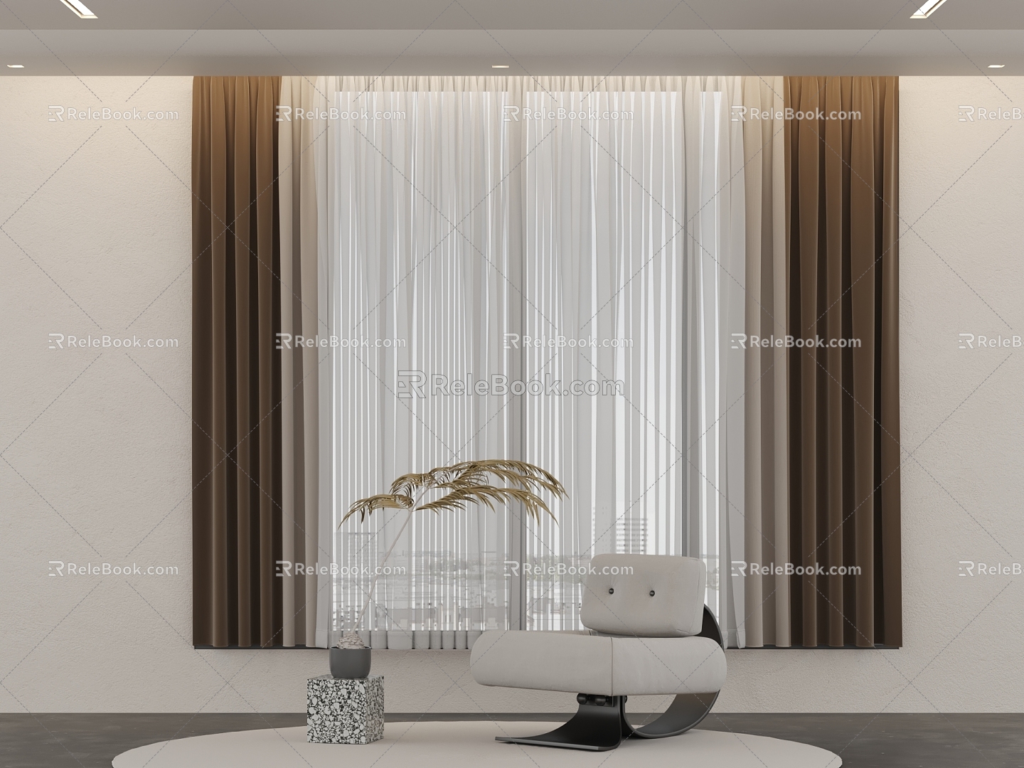 Curtain Fabric Curtain 3d model