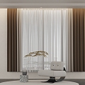 Curtain Fabric Curtain 3d model