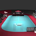 Super Bowl Themed Photo Check in Spot At Tianhong With Stage Seats And Brand Design