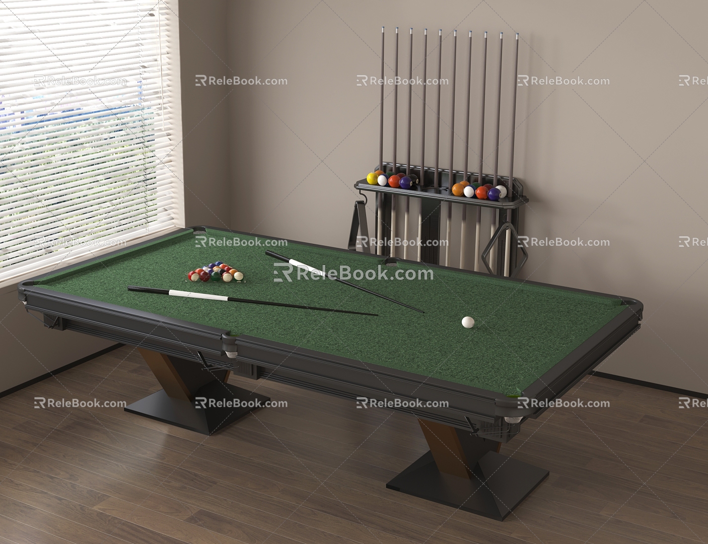 Billiard room Billiard table 3d model