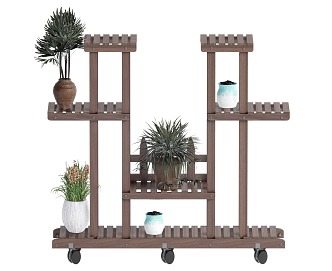 Modern Plant Shelf 3d model