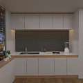 Modern Office Interior With White Bookshelves Laptop On Desk Wooden Floor And Chairs