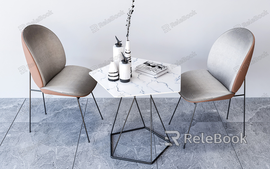 Modern leisure table and chair combination leisure chair art chair coffee table chair combination model