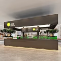 GANCHA TEA Bubble Tea Shop Interior With Modern Counter And Menu Board