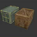 Practical Plastic Storage Box and Wooden Crate for Home Storage Solutions