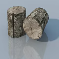 Natural Wooden Flush Door With Bark Texture Annual Rings And Cracks
