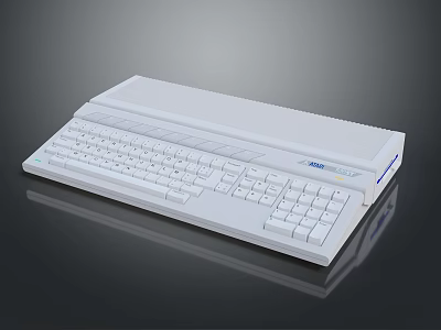 AZIO White Modern Ergonomic Keyboard Electronic Device Computer Accessory For Typing 3d model