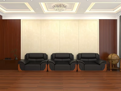 Meeting room background wall marble secondary hanging wall panel large meeting room 3d model