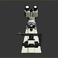 Binocular Microscope Scientific Lab Instrument With White Base Mechanical Stage And High Power Objective Lenses