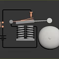 Modern electric bell electronic alarm structure 3d model