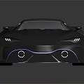 Futuristic Sports Car With Sleek Body Design Blue Accent Lines Aerodynamic Shape And Unique Wheels