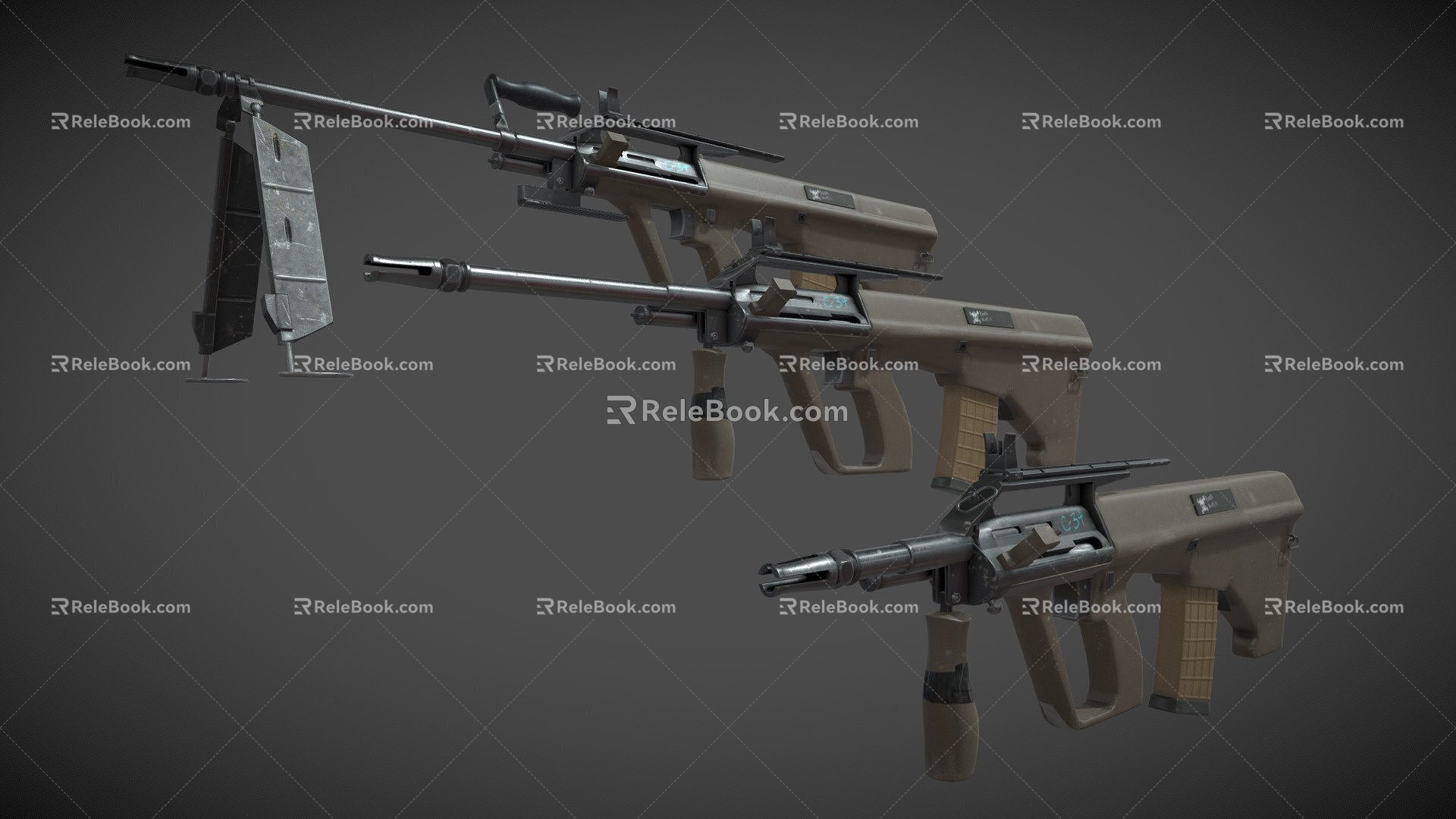 Aug weapon submachine gun model