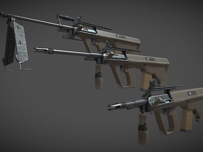 Aug weapon submachine gun model