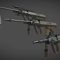 Aug weapon submachine gun 3d model
