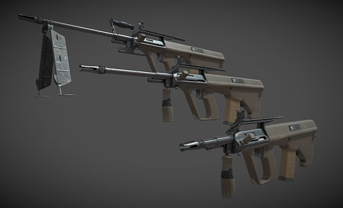 Aug weapon submachine gun 3d model