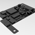 Circuit Board Modeling Industrial Control Board 1099 3d model