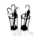 Stylish Metal Umbrella Stands With Umbrellas For Home Decor And Storage