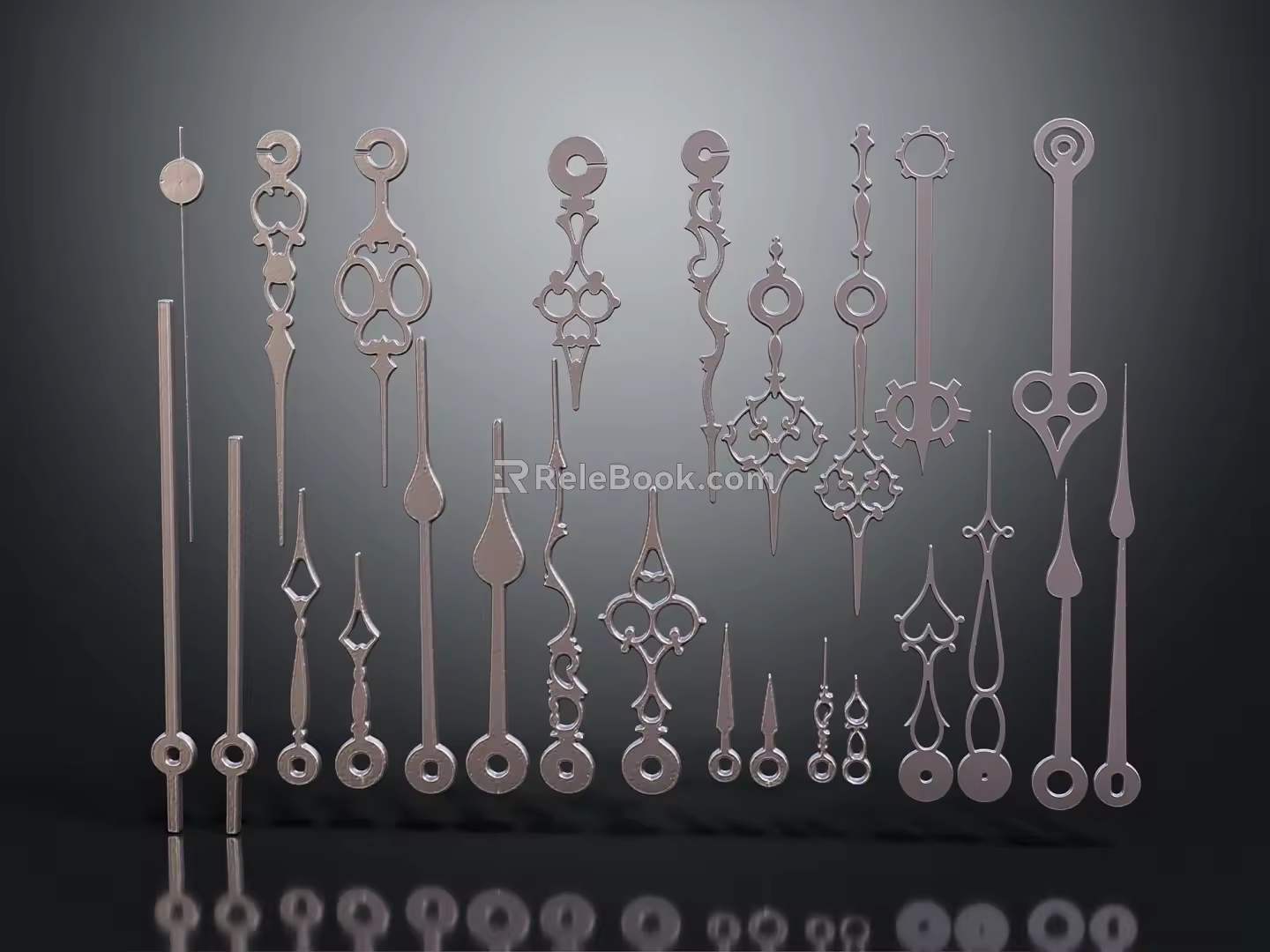 Modern clock pointer various pointer metal pointer 3d model