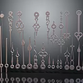 Modern clock pointer various pointer metal pointer 3d model