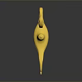 Golden Aladdin Magic Lamp With Decorative Carvings Shiny Surface On Black Background