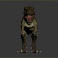 Realistic T Rex Dinosaur 3D Model With Open Mouth And Sharp Teeth 3d model