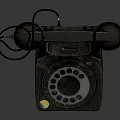 Vintage Rotary Dial Telephone Classic Old Fashioned Communication Gadget in Mobile Digital Collection