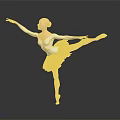 Woman Ballerina Wearing White Tutu With Pink Hair Performing Dancing Pose On Dark Background