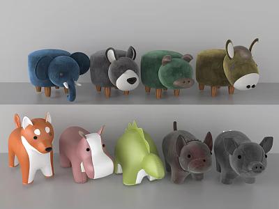 Modern sofa stool cartoon animal stool 3d model Modern sofa stool cartoon animal stool 3d model