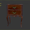 Classic Wooden Entryway Side Cabinet With Two Drawers Carved Legs And Elegant Design