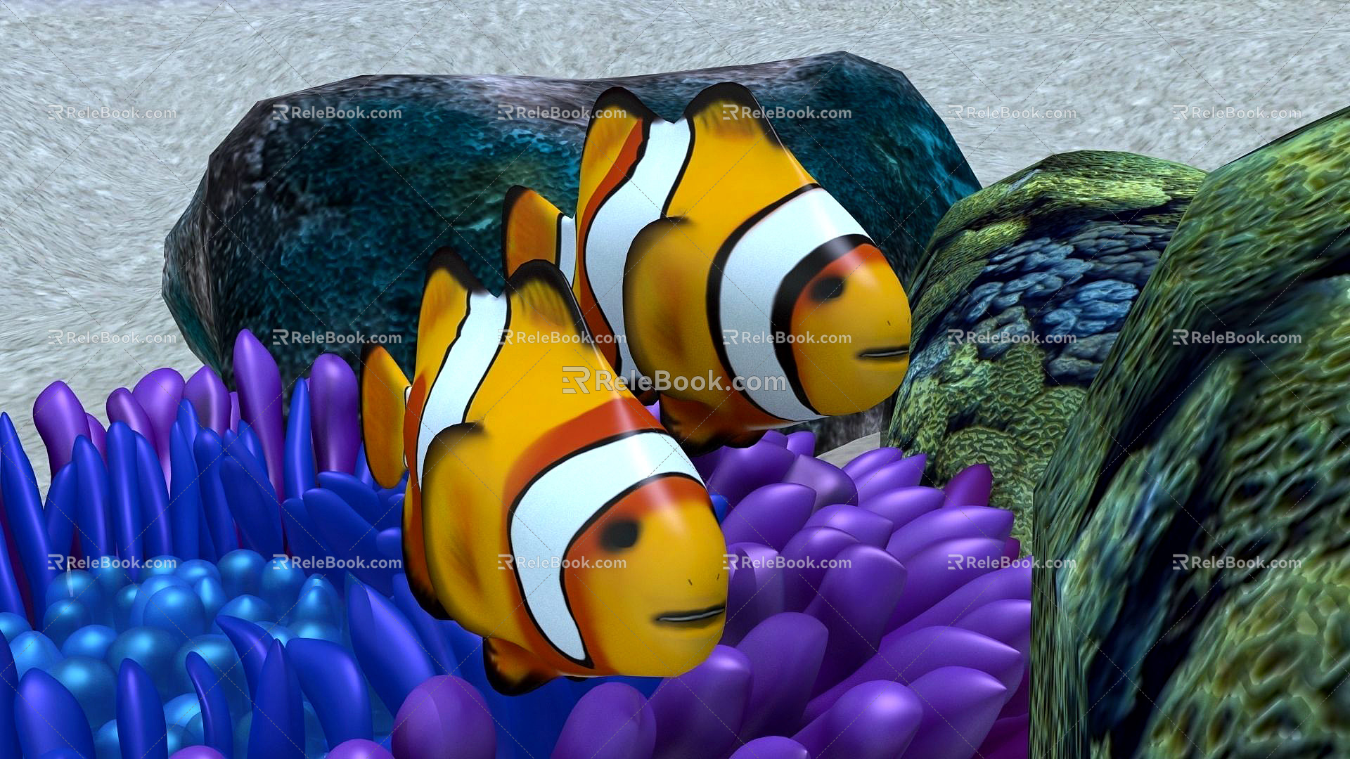 Modern Fish Underwater World 3d model