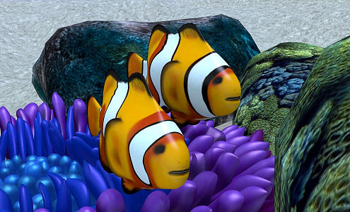 Modern Fish Underwater World 3d model