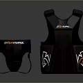 Game Movie Character Protective Armor Vest And Small Gear With Astraea Logo Design