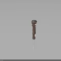 Vintage Copper Cylindrical Object with Top Opening Side Handle and Metallic Finish