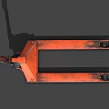 Orange Manual Hydraulic Industrial Forklift With Heavy Duty Forks For Material Handling