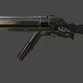Ranger Arms K280 Tactical Rifle Black Body With Red Accent Lines And Futuristic Military Design