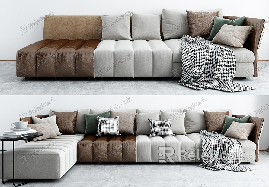 Modern Combination Sofa Multiplayer Sofa model