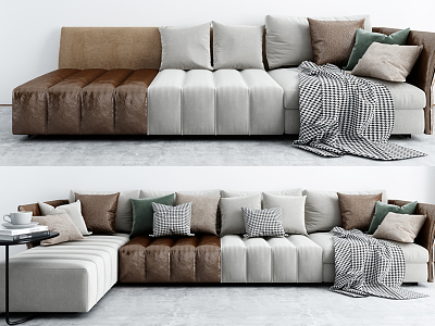 Modern Combination Sofa Multiplayer Sofa model